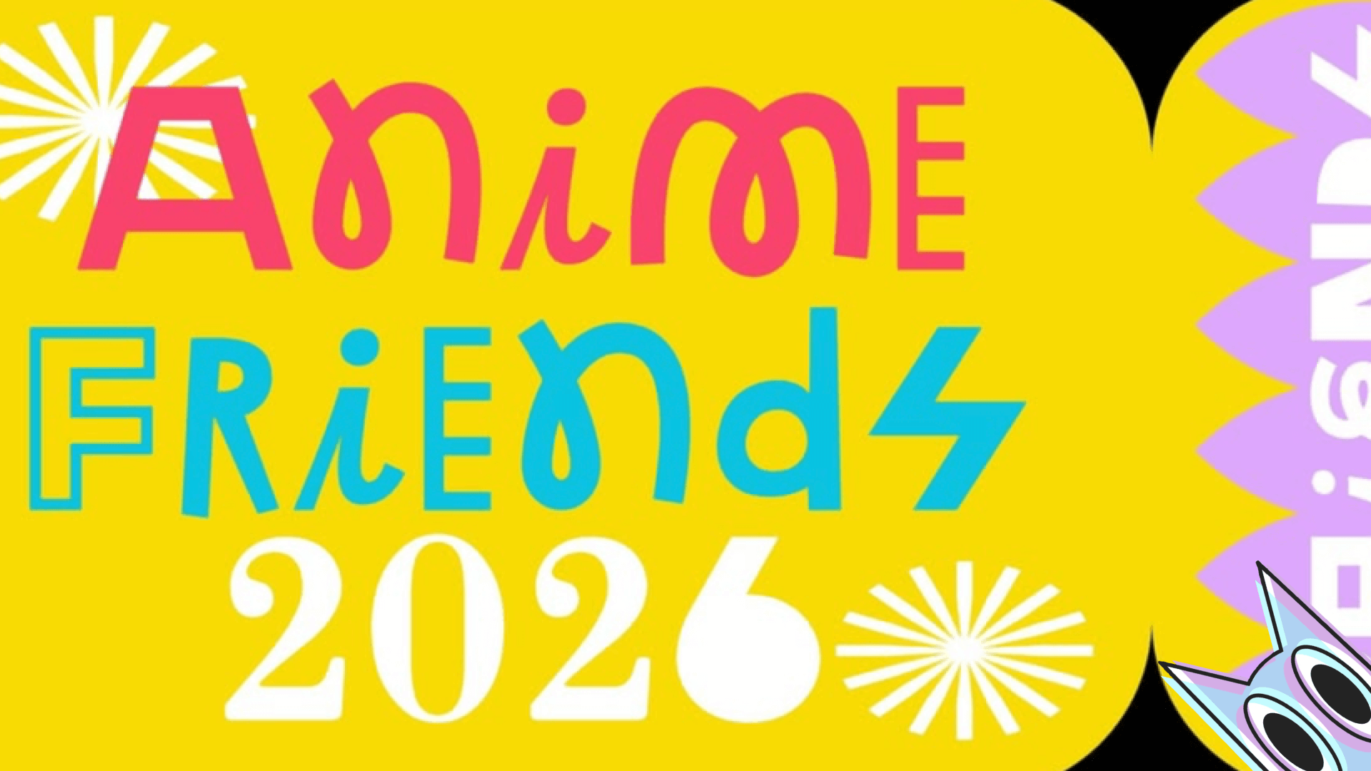 Logo oficial do Anime Friends com as datas para a edição de 2026 em destaque, em um fundo comemorativo.