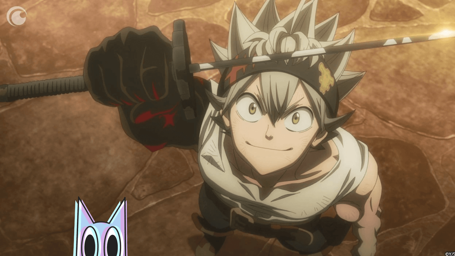 Asta segurando sua espada trailer de retorno do anime Black Clover.