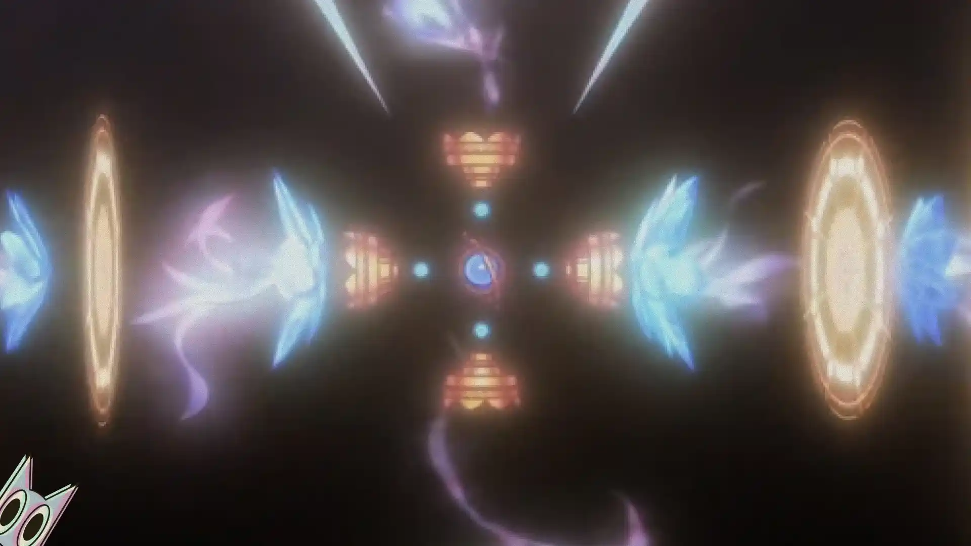 O artefato do gacha infinito sendo ativado, em um guia de lore do anime.