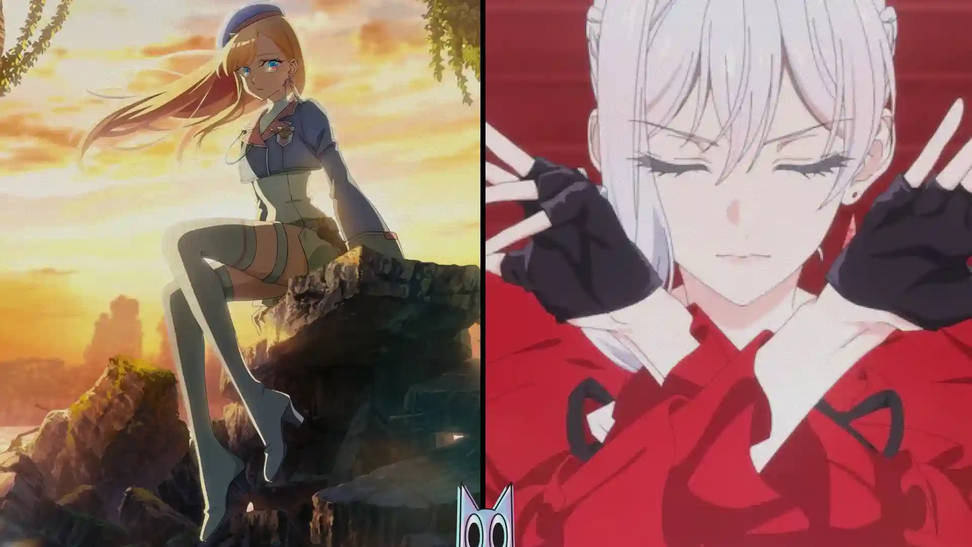 Montagem com os pôsteres de Towa no Yugure e May I Ask for One Final Thing, sendo os melhores animes de estreia da temporada de Outono 2025.