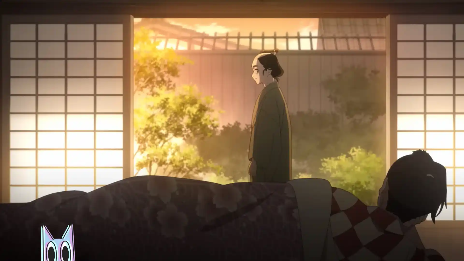 O protagonista Ichitaro e seus companheiros youkais em destaque no pôster do anime Shabake.