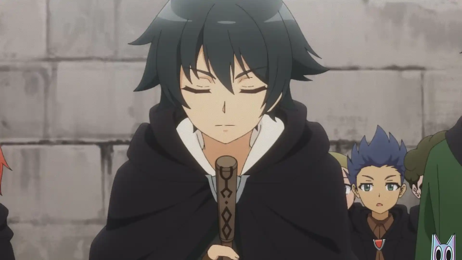 O novo pôster oficial (key visual) do anime Hero Without a Class, mostrando o protagonista Arel e seus companheiros.