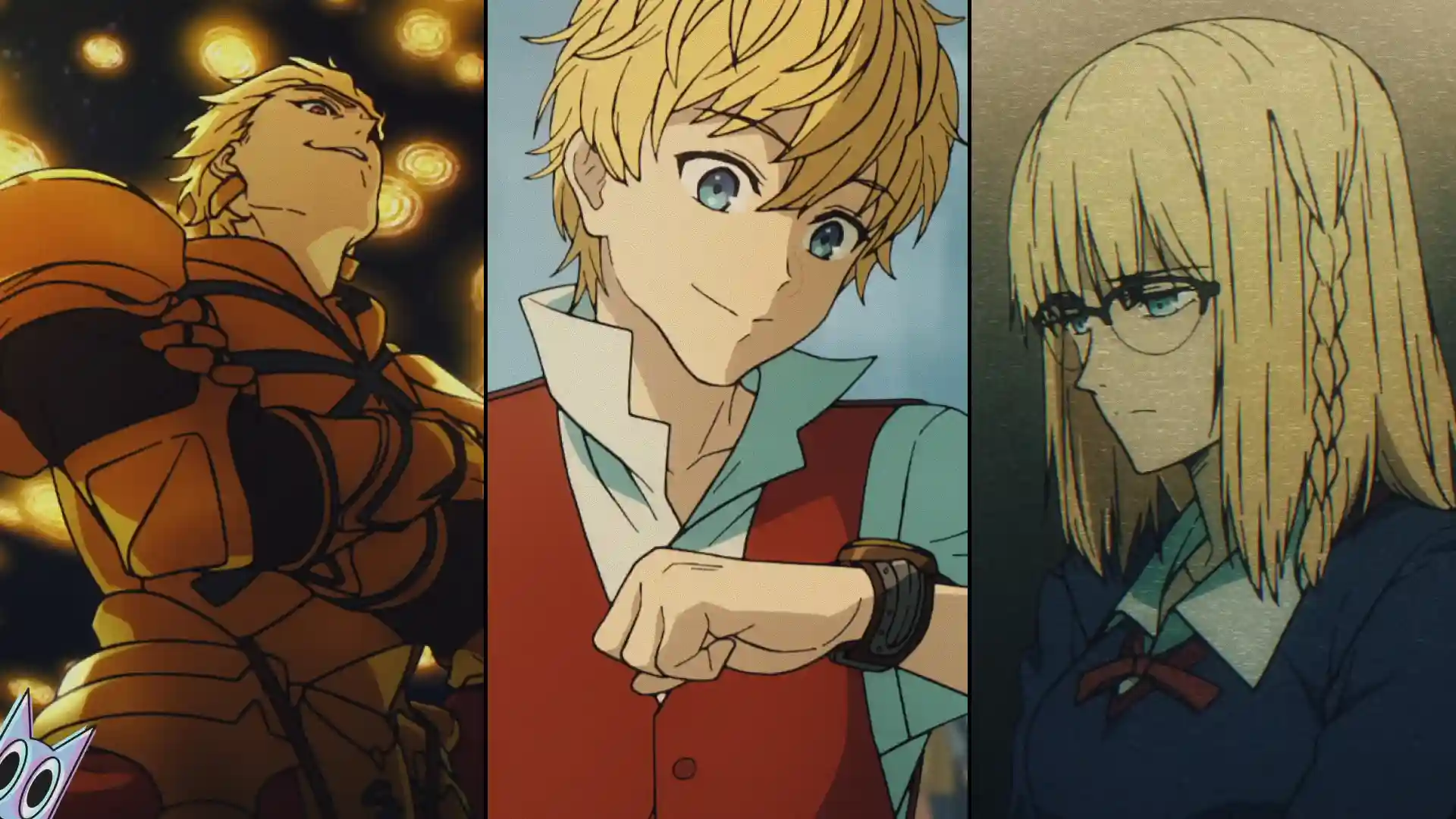 Gilgamesh, Flat Escardos e Ayaka Sajyou no inicio da Guerra do Santo Graal